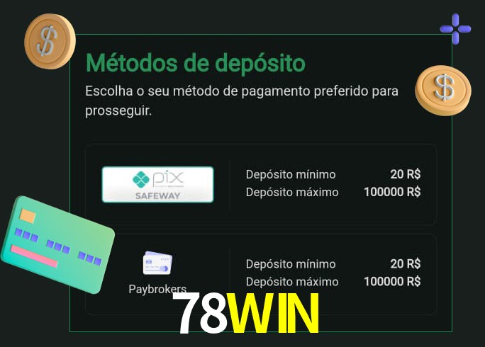 O cassino 78WIN oferece uma grande variedade de métodos de pagamento
